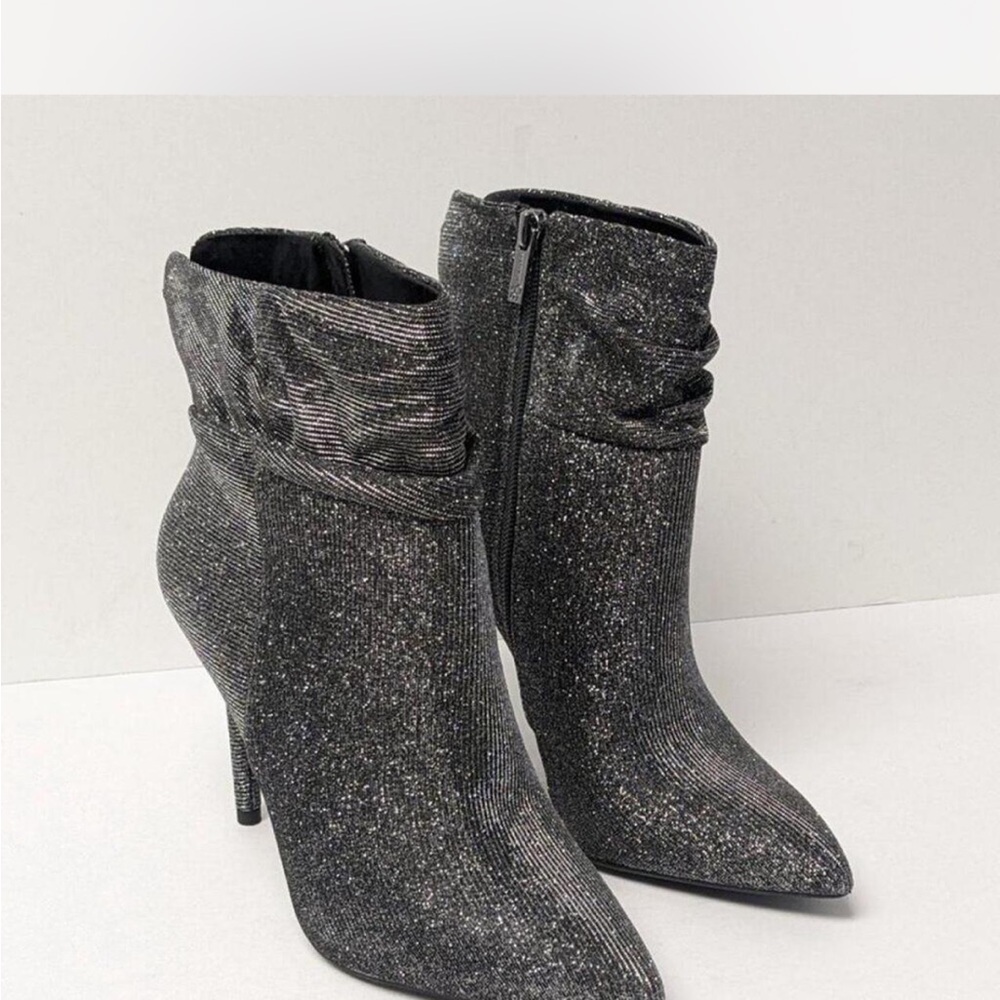 Jessica Simpson Glittering Black Heeled Boots